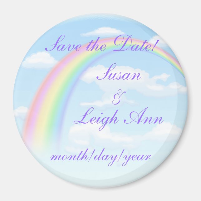 Imán ¡Arcoiris salva la fecha! (Frente)