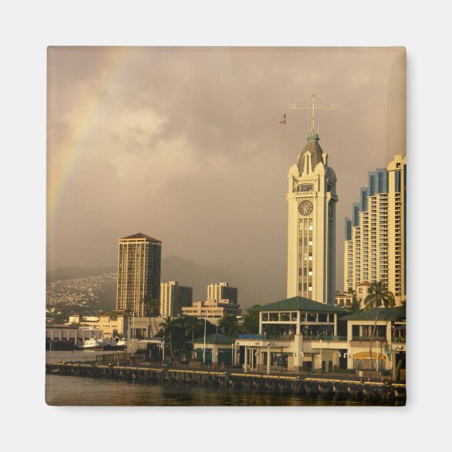 Imán Arcoíris sobre Honolulu, Hawái, EE. UU. 2 (Frente)