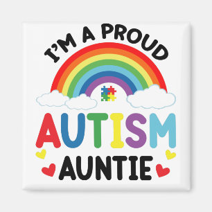 Imán Arcoíris Soy una orgullosa tía de autismo Concienc