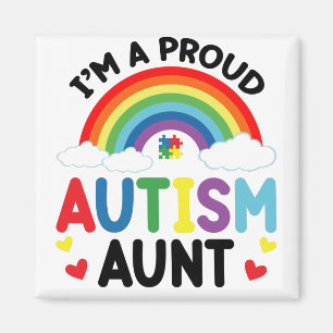 Imán Arcoíris Soy una tía orgullosa de autismo Concienc