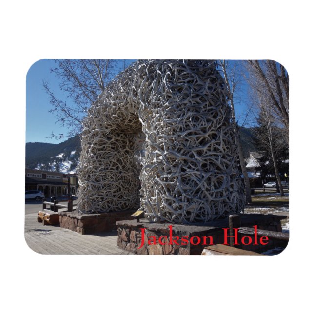 Imán Arcos de asta Jackson Hole Wyoming  (Horizontal)