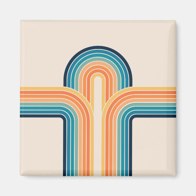 Imán Arcos triple retro coloridos (Frente)