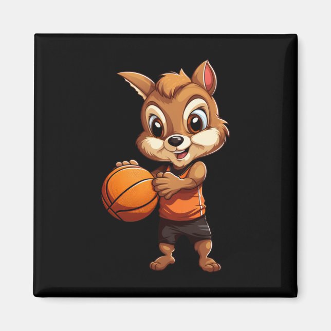 Imán ardilla de baloncesto (Frente)