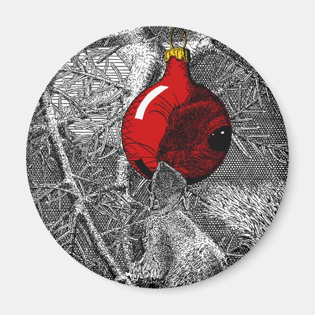 Imán Ardilla en árbol de Navidad (Frente)
