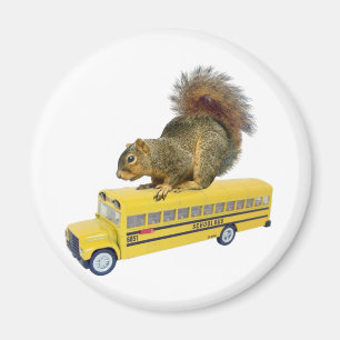 Imán Ardilla en el autobús escolar