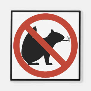 Imán Ardillas de no fumadores no prohibidas el Rótulo