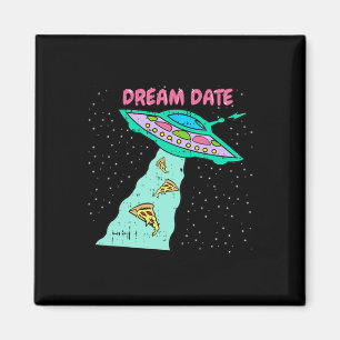 Imán Area-51 Alien Spaceship Pizza Dream Date Easy Hall