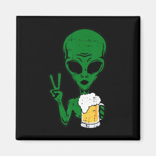 Imán Area-51 Cerveza Alien Signo de paz Lazy Bebe Hallo