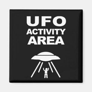 Imán área de actividad de OVNI, diseño geeky