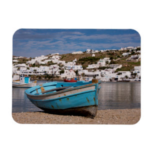 Imán Área del puerto y el puerto con barcos pesqueros g