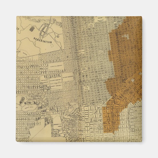 Imán Área quemada de San Francisco, 1906 (Frente)