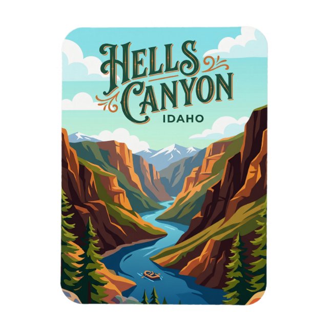 Imán Área Recreativa Nacional Hells Canyon EE. UU. (Vertical)