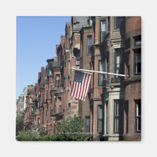 Imán Área trasera histórica de la bahía, Boston,