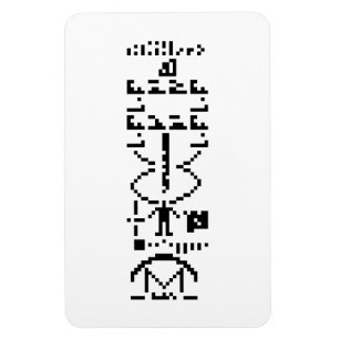 Imán Arecibo Binary Message 1974
