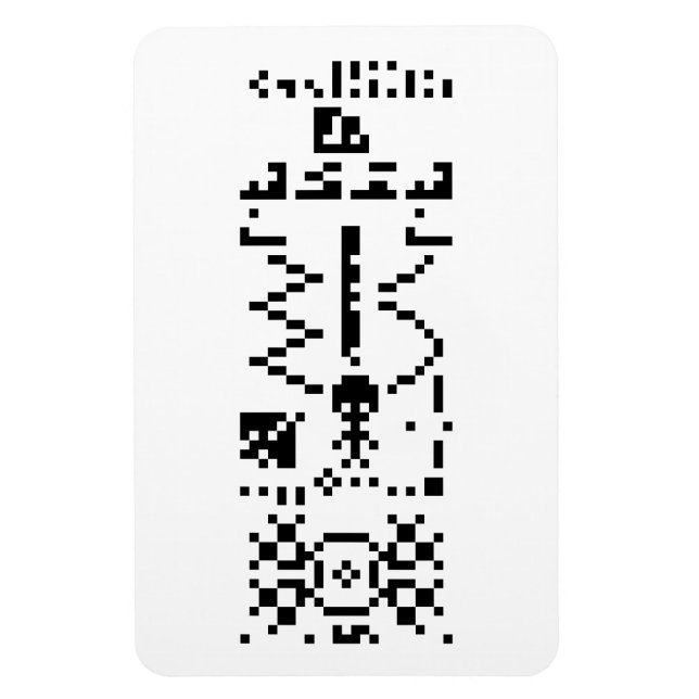 Imán Arecibo Binary Message Reply (Vertical)