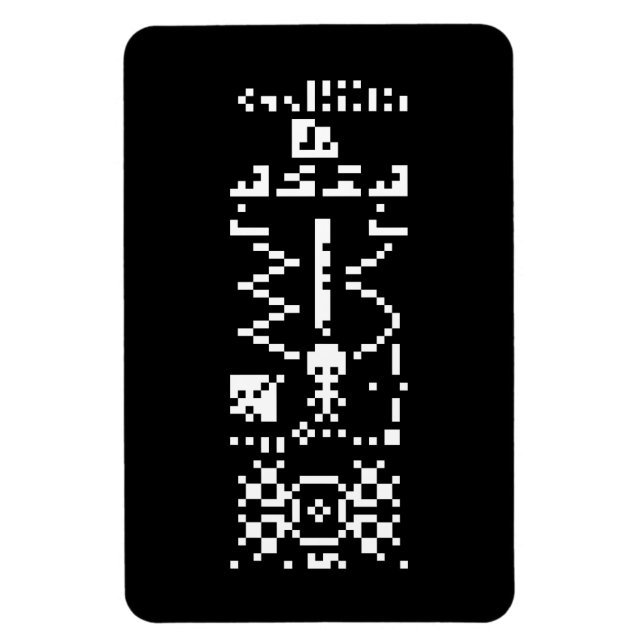 Imán Arecibo Binary Message Reply (Vertical)