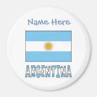 Imán Argentina Bandera Argentina Azul Personalización
