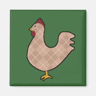 Imán Argyle Folk Art Rooster Magnet