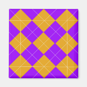 Imán Argyle morado y Naranja