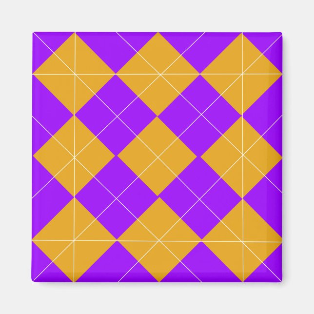 Imán Argyle morado y Naranja (Frente)