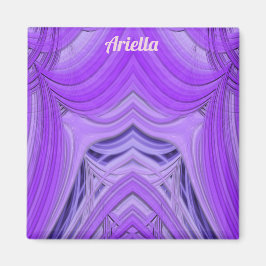 Imán ARIELLA ~ 3D Diseño fractal azul morado