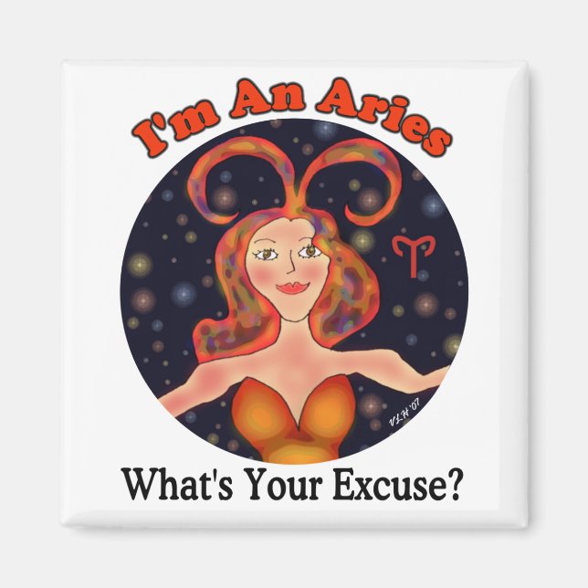 Imán Aries Disculpe Magnet (Frente)