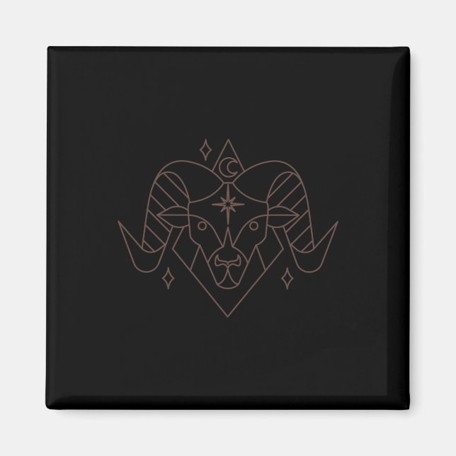 Imán Aries Navidades Zodiac Horoscope Astrología (Frente)