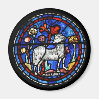 Imán Aries Ram Year Gothic Sed Glass Windows M 1