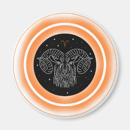 Imán Aries Symbol – Minimal Astrology Emblem