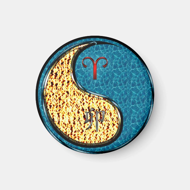 Imán Aries y Conejo de Agua (Frente)