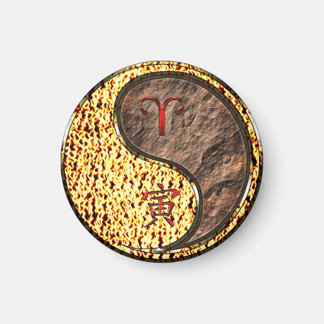 Imán Aries y el tigre de la Tierra (Frente)