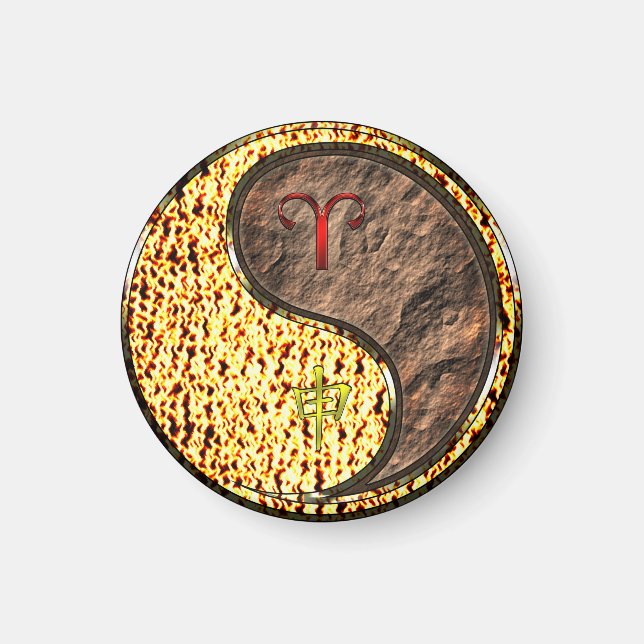 Imán Aries y Mono de la Tierra (Frente)