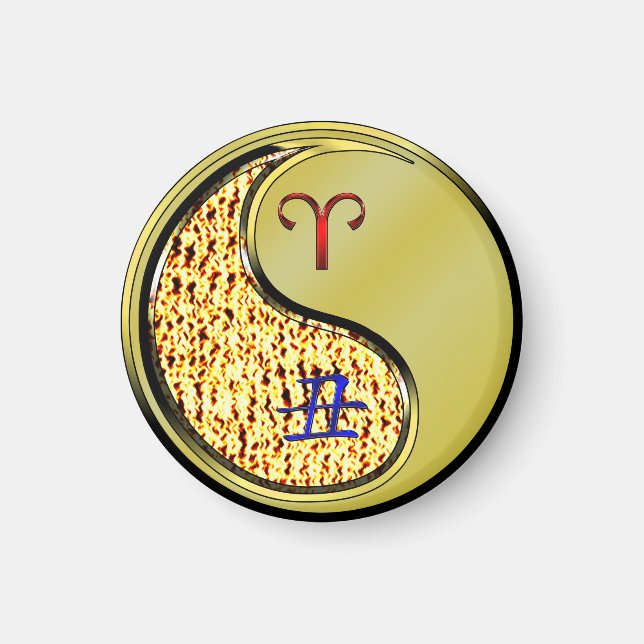 Imán Aries y Ox Metalizado (Frente)