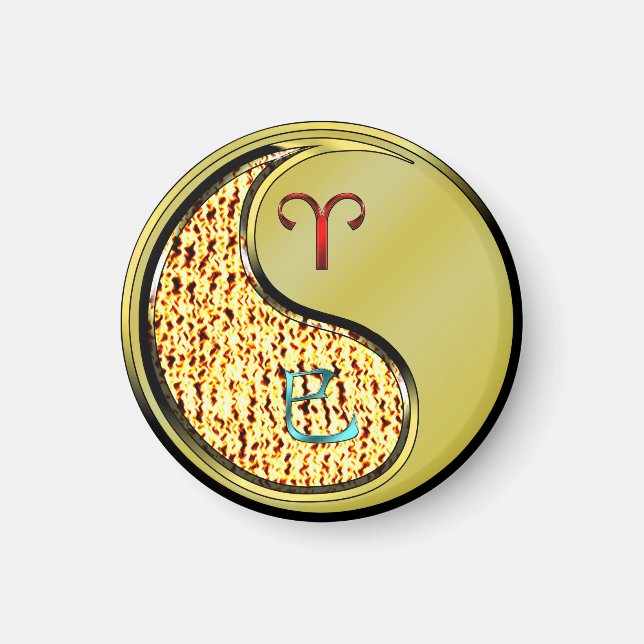 Imán Aries y Serpiente Metalizado (Frente)