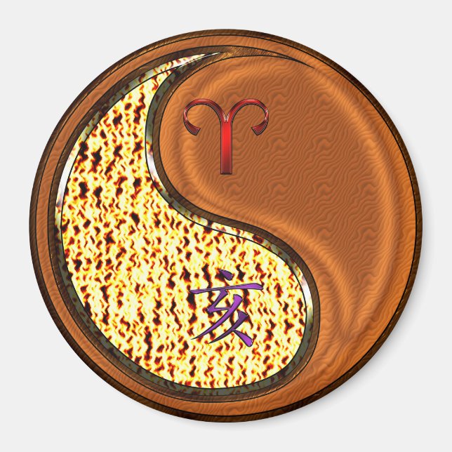 Imán Aries y Wood Boar (Frente)