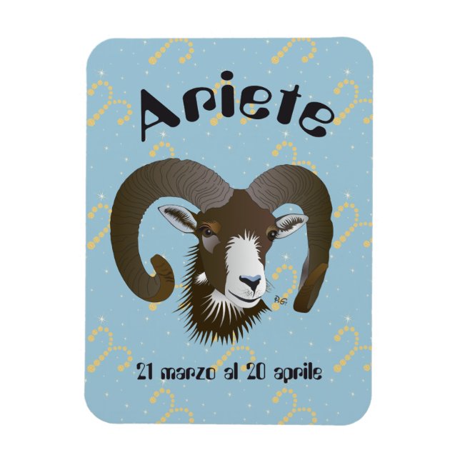 Imán Ariete 21 marzo al 20 aprile Premium Flexi Magnet (Vertical)