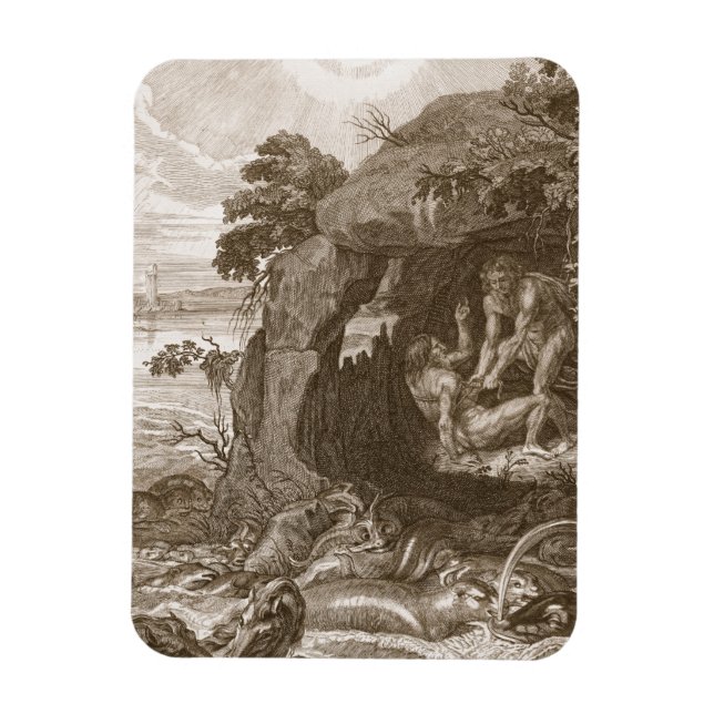 Imán Aristeus compele a Proteus a revelar sus oráculos, (Vertical)