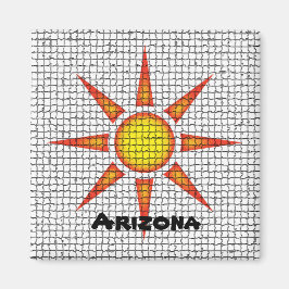 Imán Arizona Mosaic Suroeste Tile Bright Sun