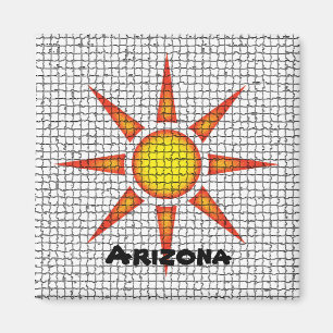 Imán Arizona Mosaic Suroeste Tile Bright Sun