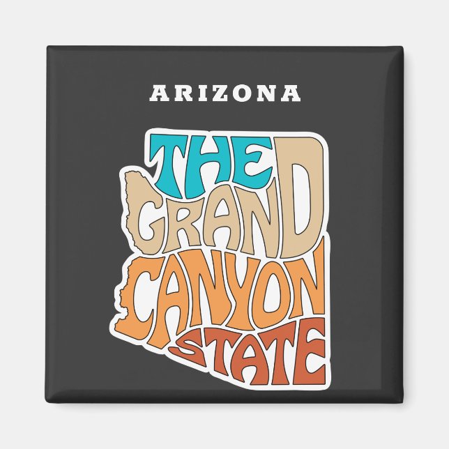 Imán Arizona State Nickname Word Art (Frente)