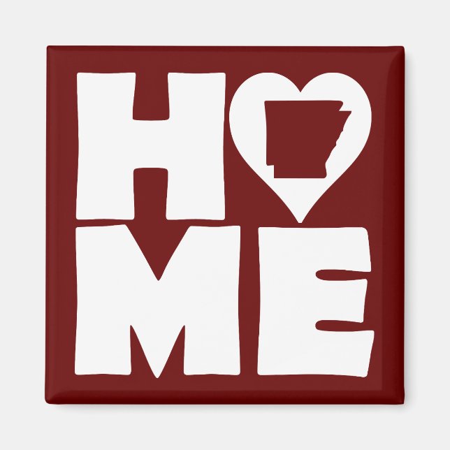 Imán Arkansas Home Heart State Fridge Magnet (Frente)