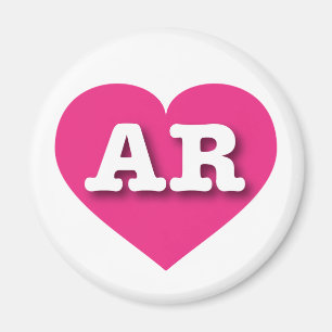 Imán Arkansas Hot Pink Heart - Me encanta AR