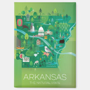 Imán Arkansas Refrigerator Magnet