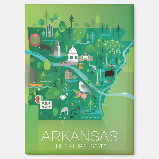 Imán Arkansas Refrigerator Magnet (Anverso)
