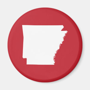 Imán Arkansas Rojo y Blanco