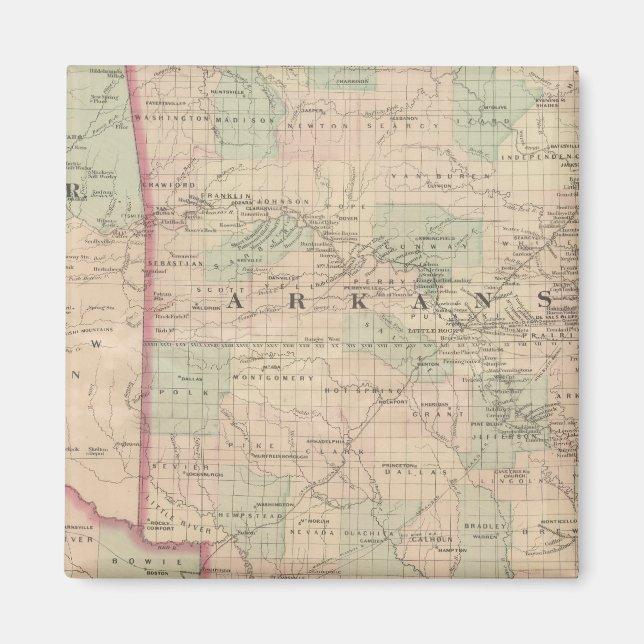 Imán Arkansas y parte del territorio indio (Frente)