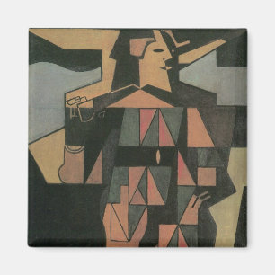 Imán Arlequín de Juan Gris, Arte del Cubismo Vintage
