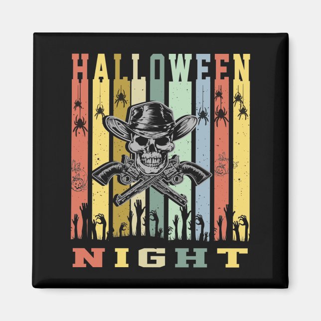 Imán Arma de cráneo, noche de Halloween (Frente)