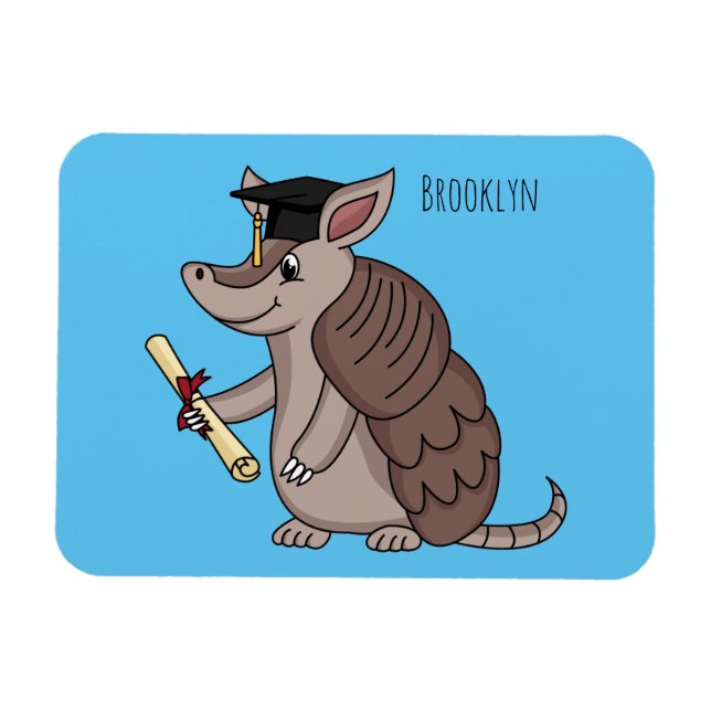 Imán Armadillo cúbico con personalizado de tapón de gra (Horizontal)