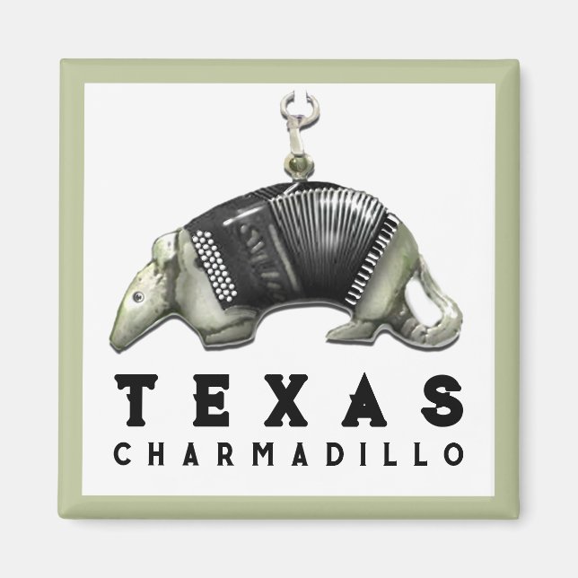 Imán Armadillo de Texas Divertido (Frente)